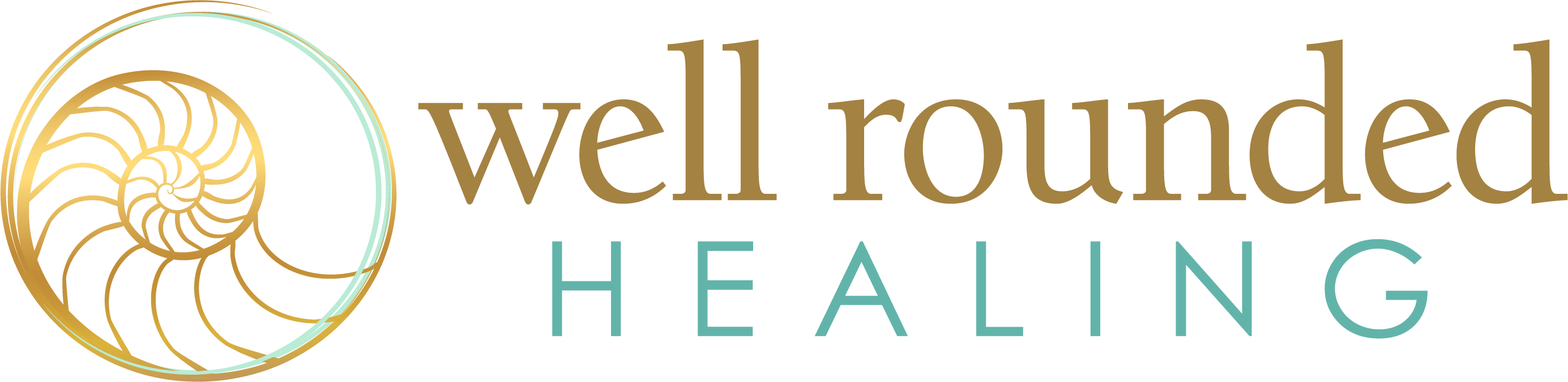 Well Rounded Healing logo, transparent background